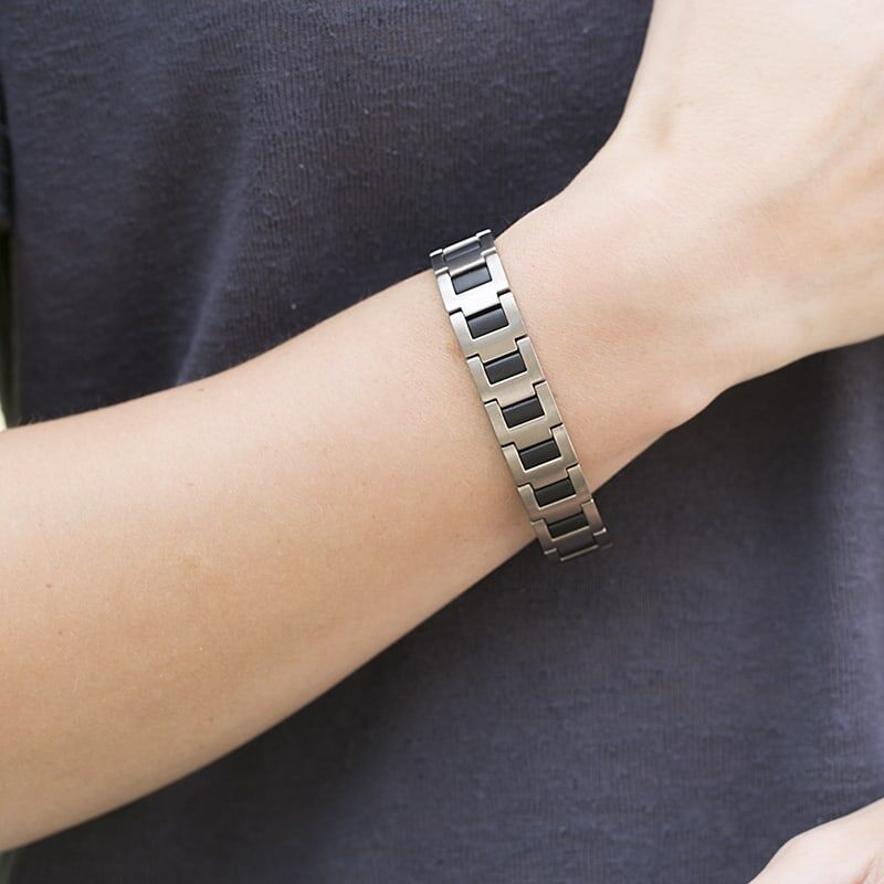 Polair Weven Geduld Boccia armband zwart voor heren 0334-01 - Zilver.nl - Top armband