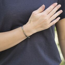 Boccia Titanium armband bicolor 03033-02