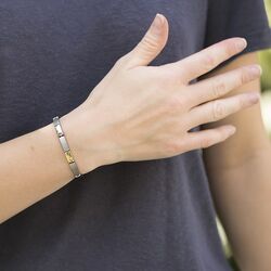 Boccia Titanium armband bicolor glad mat 03036-02