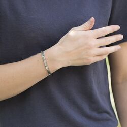 Boccia Titanium armband mat glanzende schakels 03036-01