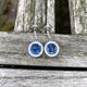 zilver oorstekers blauw zirconia Silver Rose