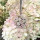Silver Rose hanger met zwart en wit zirconia