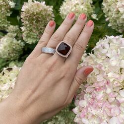 Rosévergulde ring met wit zirkonia Silver Rose