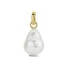 Geelgouden hanger met witte barokparel