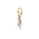 Bicolor gouden hanger cirkels met diamanten