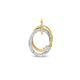 Bicolor gouden hanger cirkels met diamanten