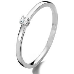 Witgouden ring met een diamantje 0,05ct