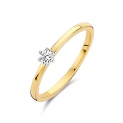 Geelgouden ring met diamant 0,10ct
