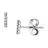 Witgouden oorstekers staafje met diamant 0,04ct