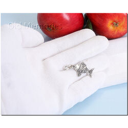 Zilveren bedel vis Raspini