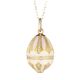 Tsars Collection vergulde ei hanger wit verguld met ketting 45 cm