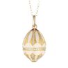 Tsars Collection vergulde ei hanger wit verguld met ketting 45 cm