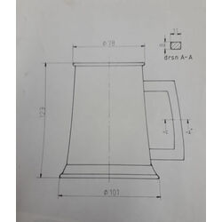geweldige 1e gehalte zilveren bierpul gemaakt door onze zilversmid