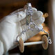 Wolhaak antieke zilveren kluwenhouder leiden 18e eeuw