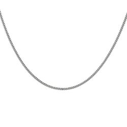 Zilveren gourmet schakel ketting donker 1,4 cm