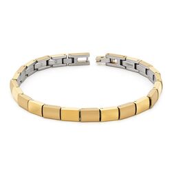 Verguld titanium armband vierkante schakels