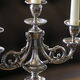 Stel kapitale zilveren kandelaars 3 lichts Van Kempen te Voorschoten in de 19e eeuw