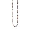 Leluen rosé bamboo collier grijs agaat