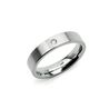 Boccia Titanium ring bezet met 1 diamantje 0121-04