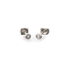 Boccia titanium oorstekers met diamantje 0537-01