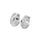 Boccia titanium creolen met drie diamantjes