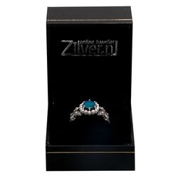 Zilveren ring met opaal en pareltjes en markasiet