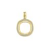 MY iMenso verguld Quadrati Plano medaillon met zirkonia 13-00701