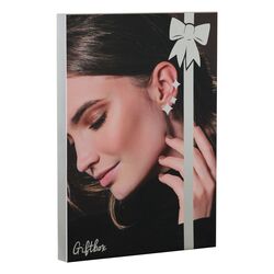 giftbox voor 6 dagen een zilveren oorbel cadeau geschenkdoos sieradenset