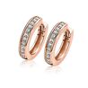 Zinzi rosé vergulde oorringen 17 x 3 mm met zirkonia zio186d