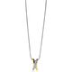 Zinzi cross-over bicolor hanger wit zirkonia ZIH2240