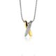 Zinzi cross-over bicolor hanger wit zirkonia ZIH2240