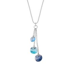 Zilveren collier Rugiada blauw Spark Jewelry