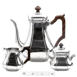 3 delig zilveren koffieservies Cardinaal Gerritsen en Van Kempen