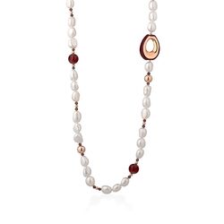 Leluen collier LGNK382.2 rood agaat