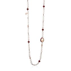 Leluen collier LGNK382.2 rood agaat