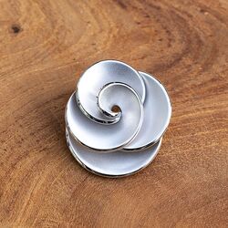 Zilveren bloem hanger