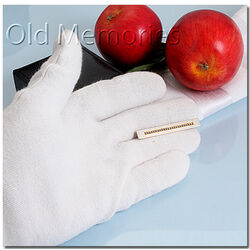 antieke gouden staafbroche parels emaille