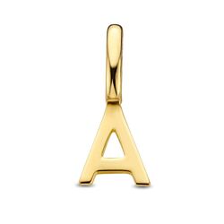 Geelgouden letter hangertje A-Z