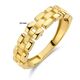 Geelgouden ring met blokken patroon