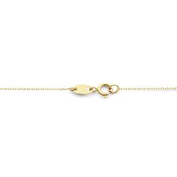Geelgouden collier citrienhanger met diamant