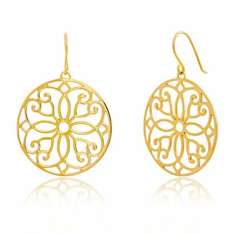 Julie Julsen verguld zilveren ornament oorhangers