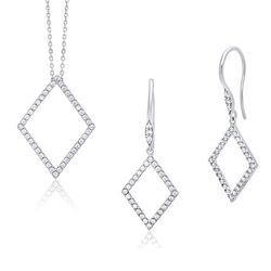 Zilveren sieradenset Rhombus van Julie Julsen
