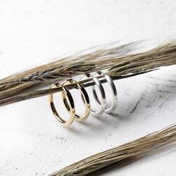 Bastian Inverun gematteerde zilveren oorringen 26 mm