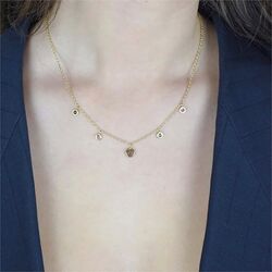 Boccia vergulde kettinge bezet met toermalijn 08055-02