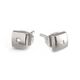 Boccia Titanium vierkante oorstekers met diamantje 05050-02