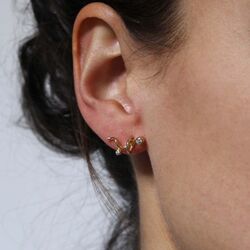 Rabinovich vergulde oorstekers Colorful Twist