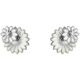 Daisy oorstekers wit emaille Georg Jensen