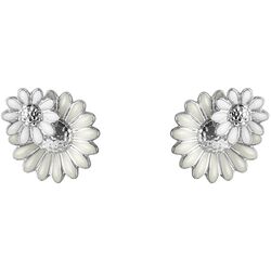 Georg Jensen Daisy oorstekers wit emaille