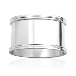 Zilveren servetring ovaal filetrand, Inglese 1e gehalte zilver