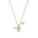Geelgouden collier citrienhanger met diamant